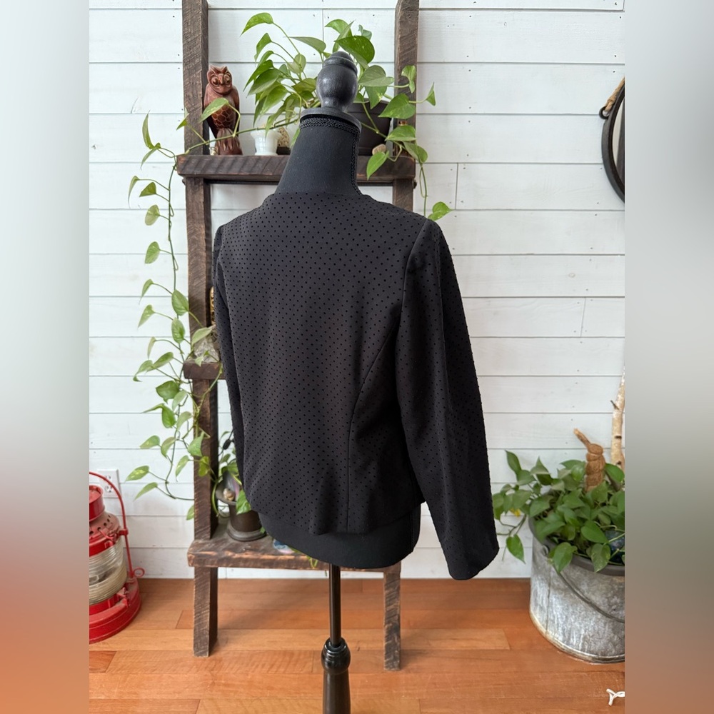 Chico's Black Button-Up Blazer Jacket with Gem Buttons - Picture 17 of 17